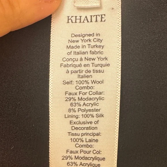 Stunning Luxury $6,600 KHAITE “Finna” Coat Removable Collar NWT sz 0 - Picture 14 of 16